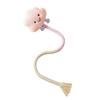 jijijing Cotton Rope Cat Toy, Silent Plush Cloud Carrot Cheese Chew Stuffed Crocodile Toy for Indoor Cats Teething Relief, Interactive Play