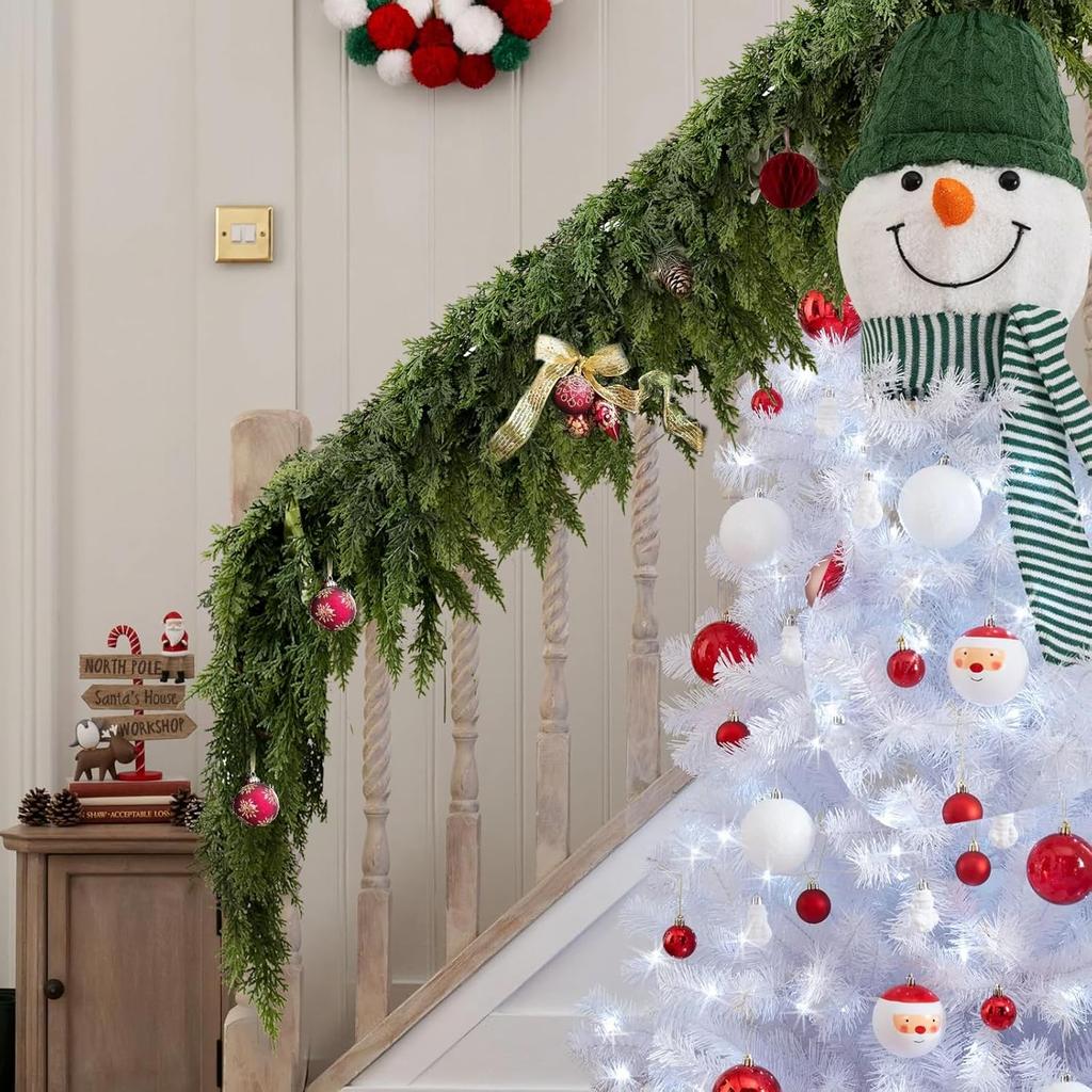 1/2pcs Cheap Artificial Plants Christmas Tree Cypress Leaves Garland Home Party Decor Outdoor Yard Pine Rattan Hanging Ornaments