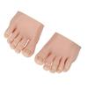 Practice Fake Foot Model Half Foot Design Fake Foot Flexible Silicone Prosthetic Manicure Tool for Nail Art Training