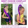 90cm Halloween Cosplay Costumes Prop Kpop Demon Hunters Rumi Purple Long Braided Ponytail Wig Accessory