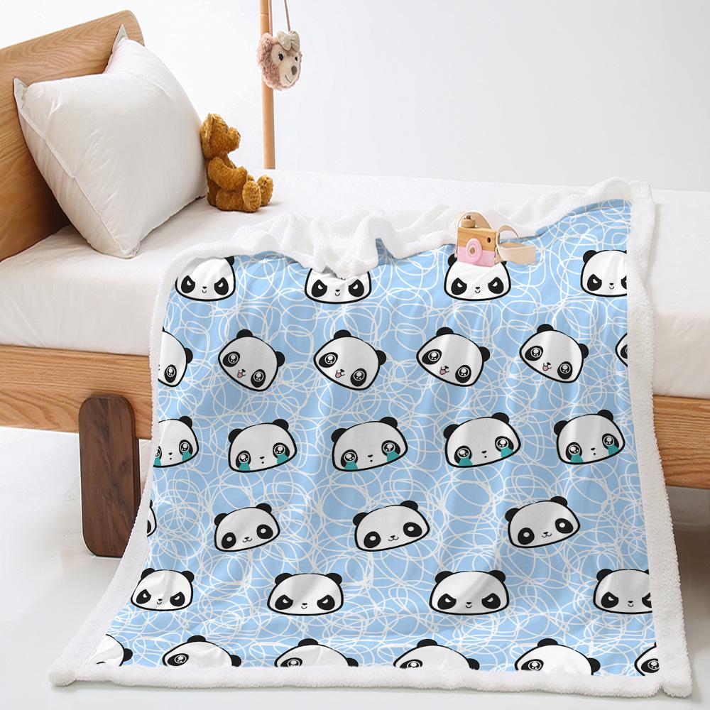 Blanket Thickened Winter Lamb Fleece Crystal Fleece National Treasure Panda Blanket Blanket Can Be Customized
