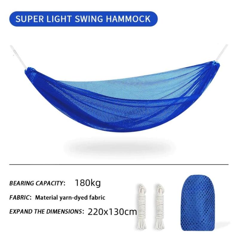 Hiking Outdoor Duyan Ice Silk Hammock 180Kg Camping Foldable Hammock Travel Hammock With Storage Bag