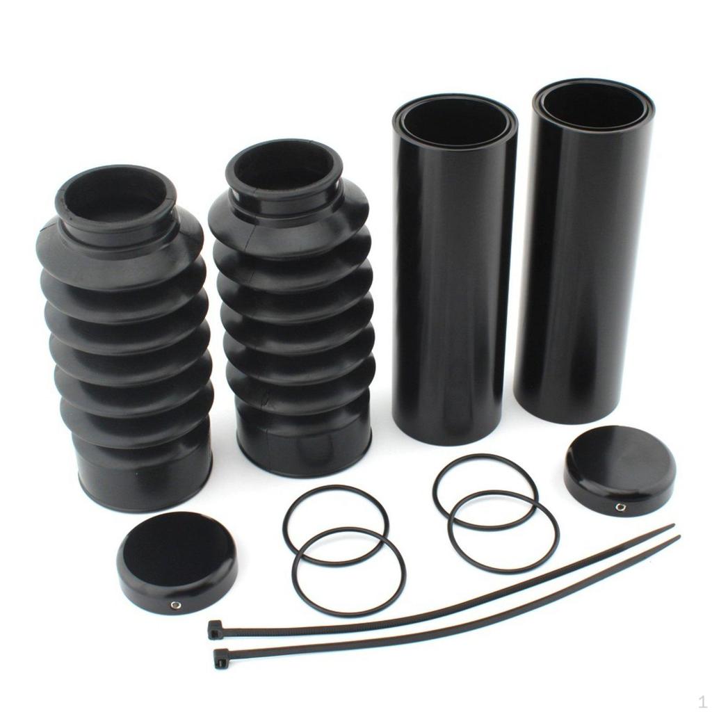 Fork Tube Sleeve Aluminum Alloy Boot Set Front Shock Cover for Custom Cruiser Owners,