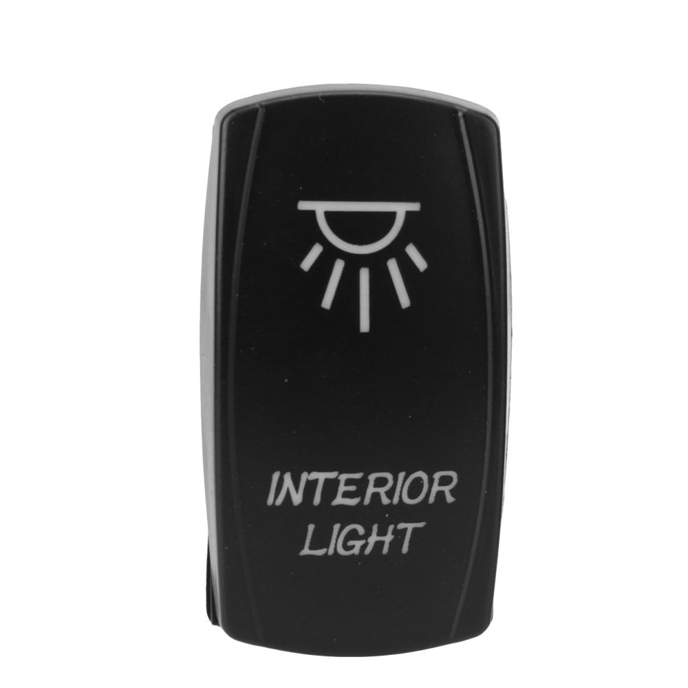 SPST Carling Switch Car Boat Truck Rocker Switch 1pc 5 Pin Marine Switch 12V 24V ON-OFF Blue LED Waterpoof
