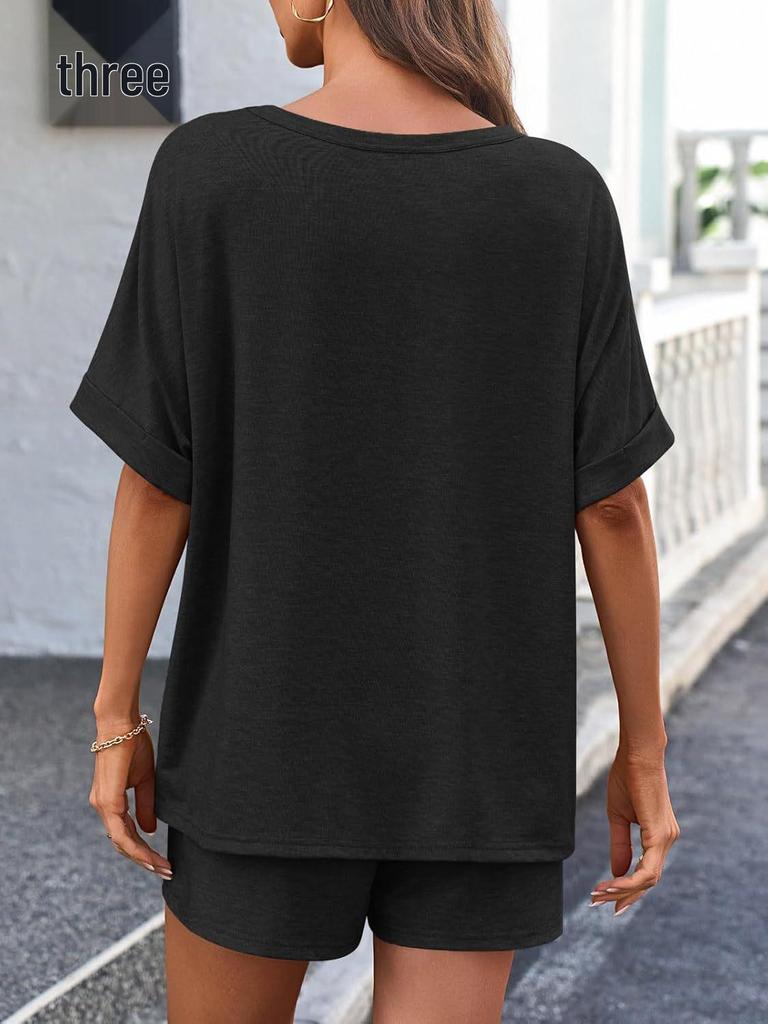 Hot Selling 2026 Summer Casual Set: Super Large Short Sleeve T-shirt & Drawstring Shorts Sportswear