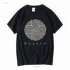 Herren Schwarz T-Shirt Baumwolle Koyote Records Goa Psychedelic Trance Ambient Musik vintage Gewaschen Lässig Atmungsaktiv Leicht