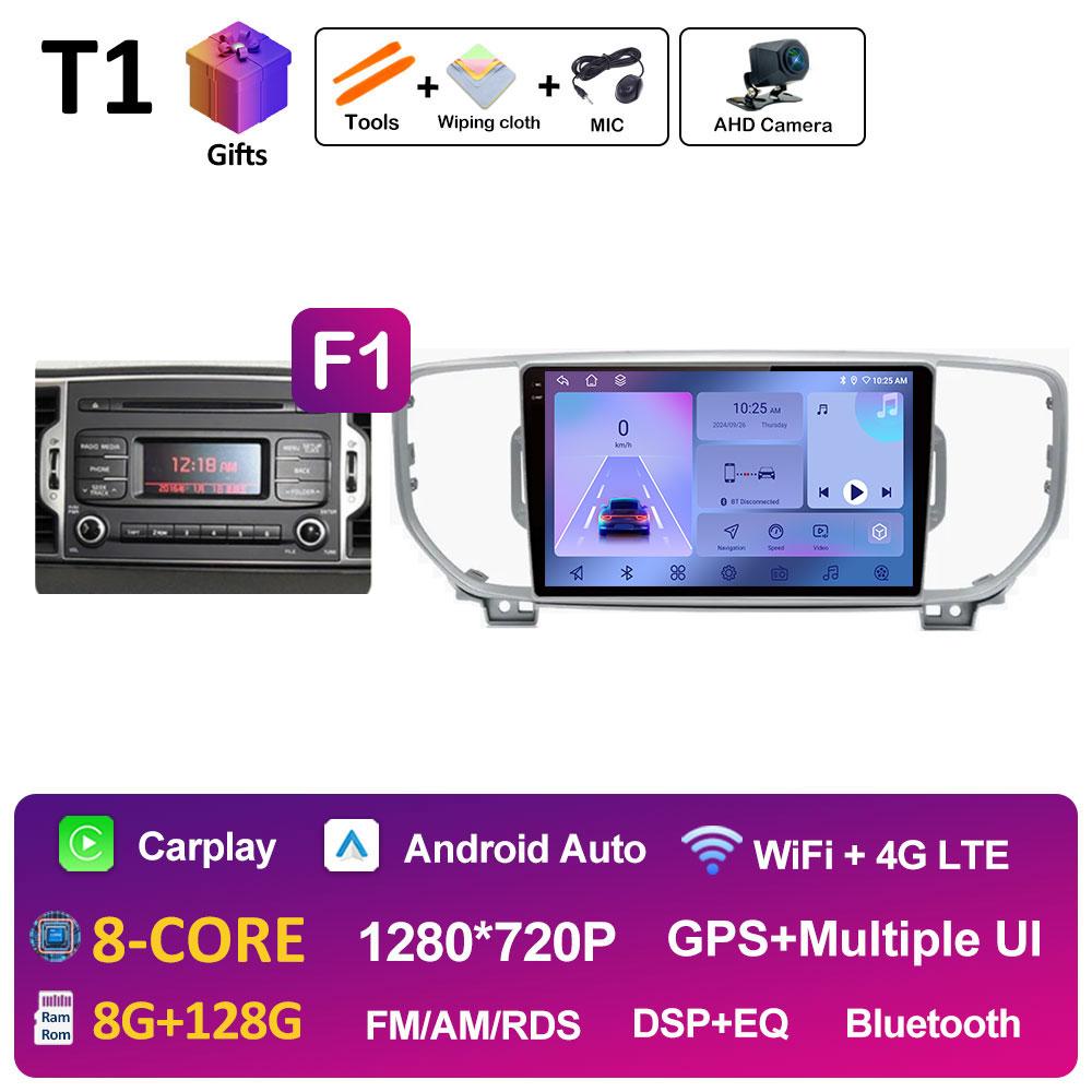 Bluetooth Android 14For KIA Sportage 4 QL 2016 2017 2018 Navigation GPS Car Radio Video Player Wireless Carplay WIFI Accessories