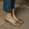Fashion Sandals Outside Shoes for Women Low Heel Slides Mules Woman Slippers Cheap Liquidation Elegant and Fashionable Original Pvc Chic