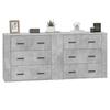 Maison Exclusive - Buffets 2 pcs gris béton bois d'ingénierie