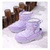 Unisex Kinder Winter Schneestiefel Warm Gefüttert mit Fleece Knöchelkurze Stiefel
