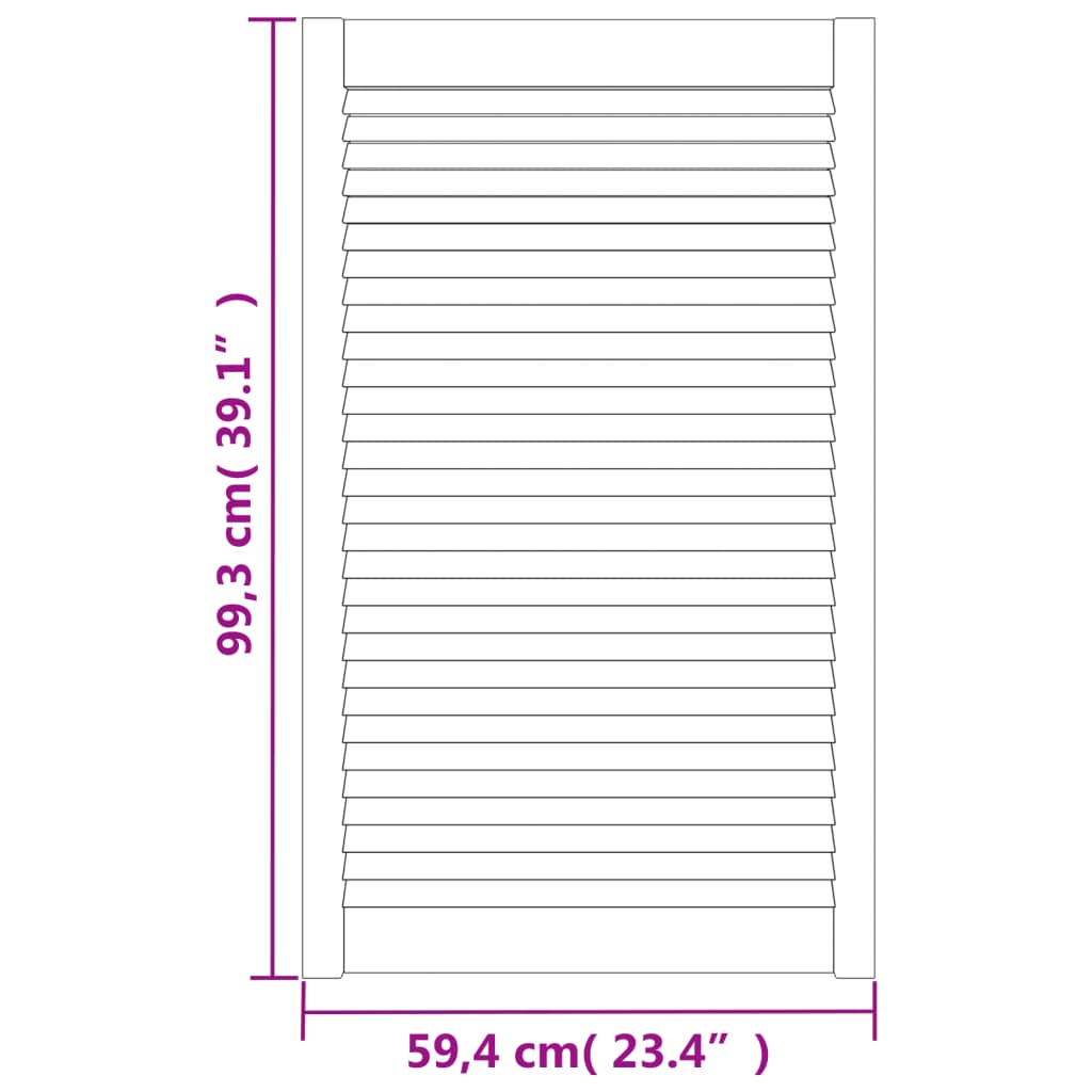 Vidaxl Drzwi Żaluzjowe Do Szafki, 4 Szt., 99,3X59,4 Cm, Drewno Sosnowe