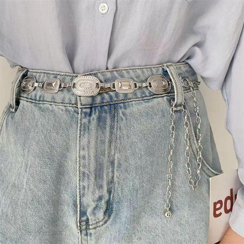 Waist Chic Metal Belt With Vintage Butterfly Design Perfect For Korean Jk Uniforms