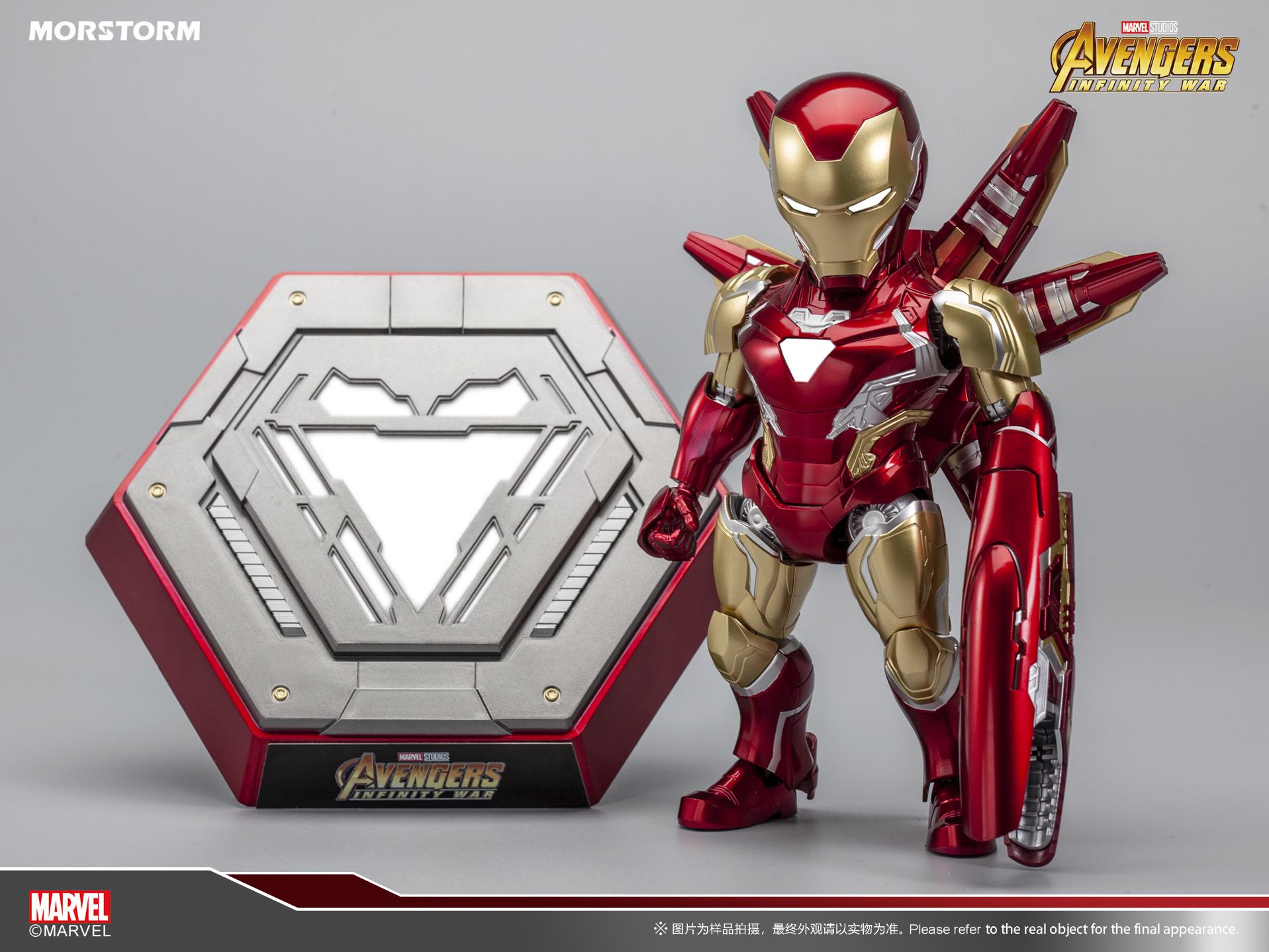 

Available Now SD Q Version Morstorm Iron Man Mk85 Assembled Miniature Painted Version Action Figures Kit Tabletop Decoration Piece Collector Present