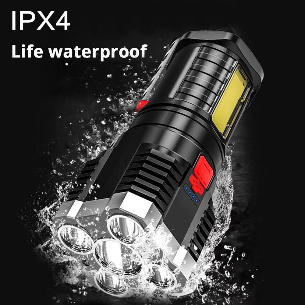 Super Bright LED Flashlight USB Rechargeable Portable Flashlights Hiking Searchlight Torch Outdoor Emergency Camping Lamp Torch