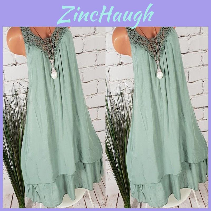 Elegant Casual Tee Mini Dress For Women With Premium Quality Sleeveless Vest Top