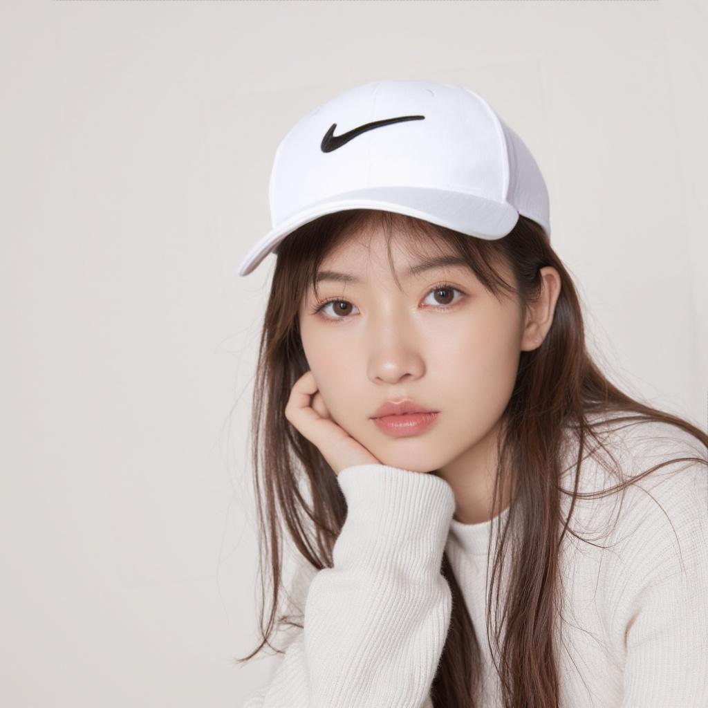 Nike 3D Logo Embroidered Polyester Baseball Cap Unisex caps White FB5625-100