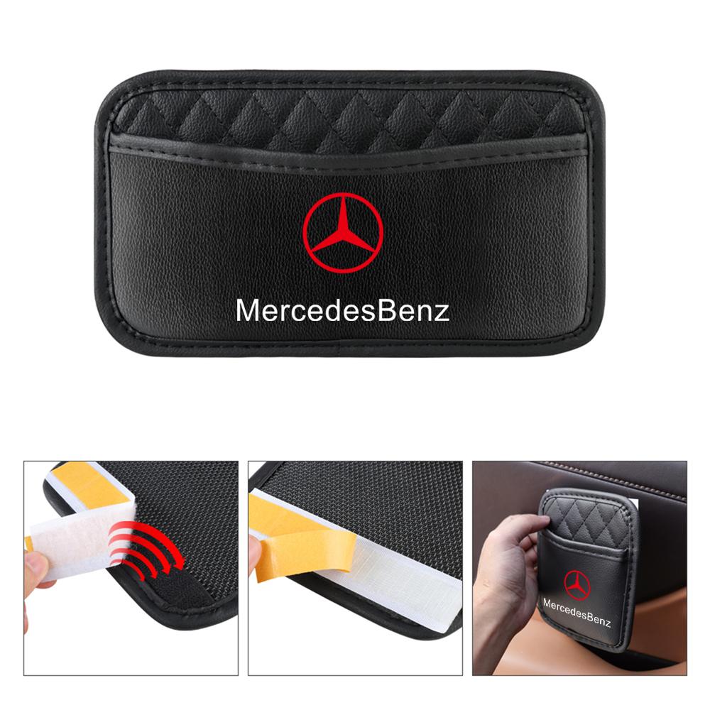 PU Car Seat Back/Door/Center Console Organizer Storage Pocket For Mercedes Benz G S R C E B A Class GLA GLK C180 E300 S200 W206