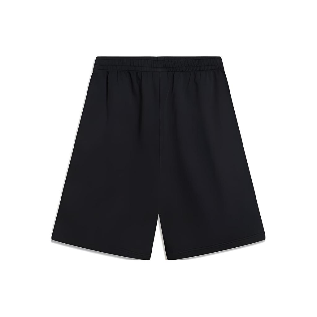 Li Ning Sports Lifestyle Series Minimalist Brand Logo Letter Print Lightweight Loose Fit Drawstring Sports Shorts Unisex shorts Black AKSV291-1