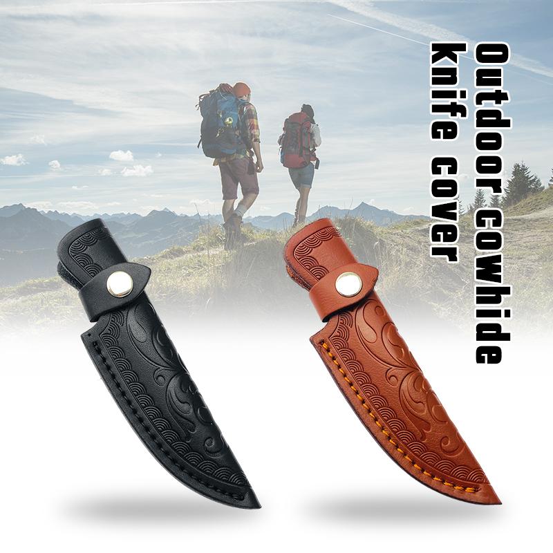 PU-Leder-Messerhülle, Küchenmesserscheide, tragbares Camp-Outdoor-Messerwerkzeug, Obstmesser, Kochscheide, Holster mit Druckknopfverschluss