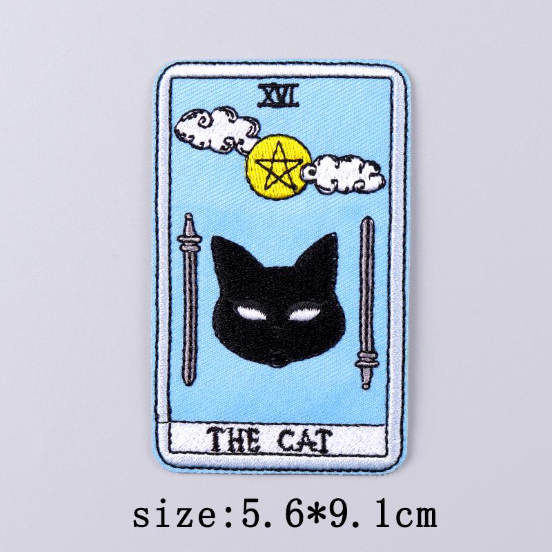 Punk Embroidery Patches For Clothing Tarot Card Patch Iron On Patches On Clothes Magic Sewing/Fusible Patch For Clothes Stickers