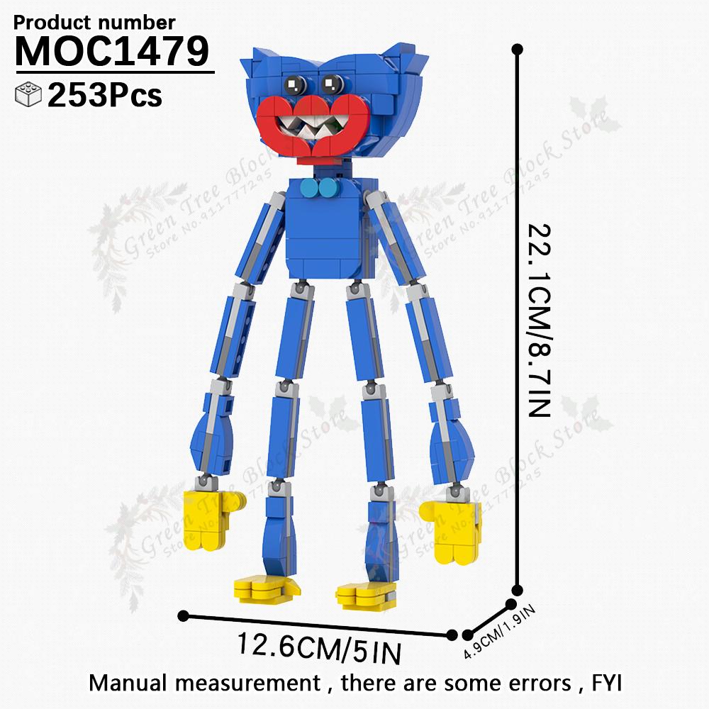 Horror Game Series Pianosaurus Yarnaby Cat Backrooms MOC Creative Banban Monster Building Block Model DIY Bricks Kids Gifts Toys