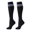 6 Pairs Of Two Bars Solid Color Sports Socks Compression Socks
