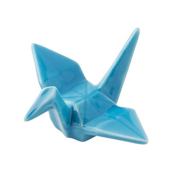 TAMAKI Chopstick Rest, Origami Crane, Light Blue, 5x6x3.1cm, Made in Japan T-753354, For Entertaining and Everyday Use, ON PARADE! Small Supporting
