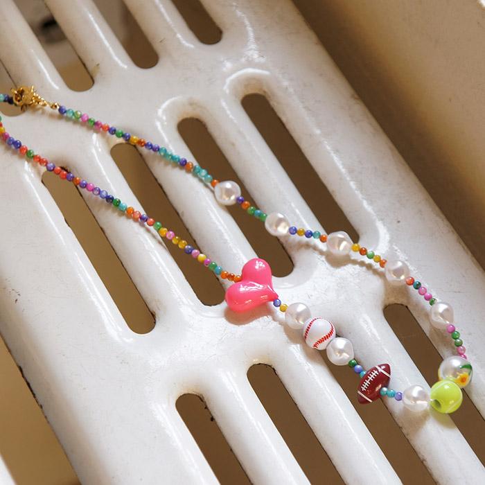 Treaju Spotism Color Heart Necklace