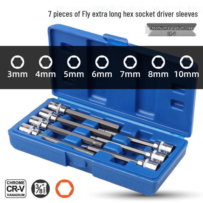 1/2'' Hex Torx Extended 12-Point Impact Socket Set