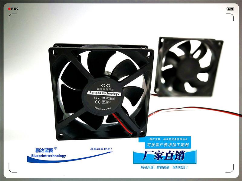8cm CM 8025 USB Cooling Fan for PC Case & Audio Amplifier, 5V/12V/24V