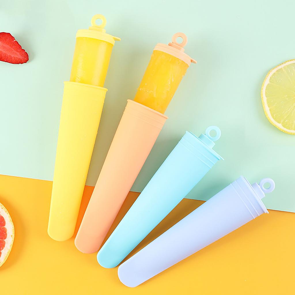Eis am Stiel Wiederverwendbare Silikon Popcical Ice DIY Popsicle Maker Mit Deckel