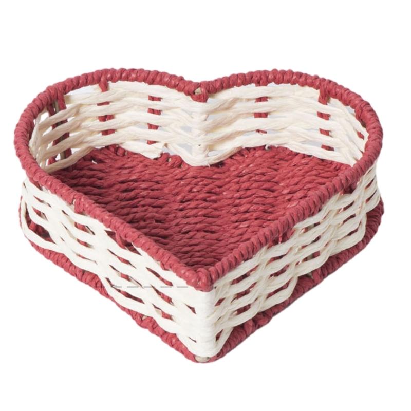 

Heart Shaped Basket for Bread Or Snacks Display Decorative Fruit and Vegetable Organizer Kitchen Organization Tool