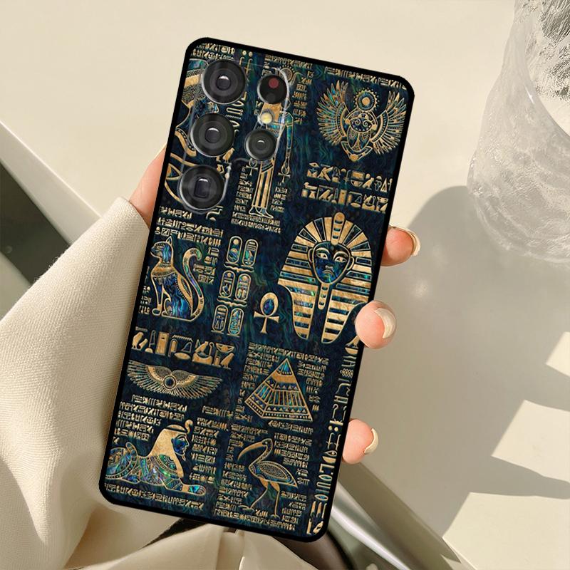 Egypt Nefertiti Ankh Case For Samsung Galaxy S24 Ultra S21 S22 S23 S25 Ultra S9 S10 Plus S20 FE S25 FE Back Cover