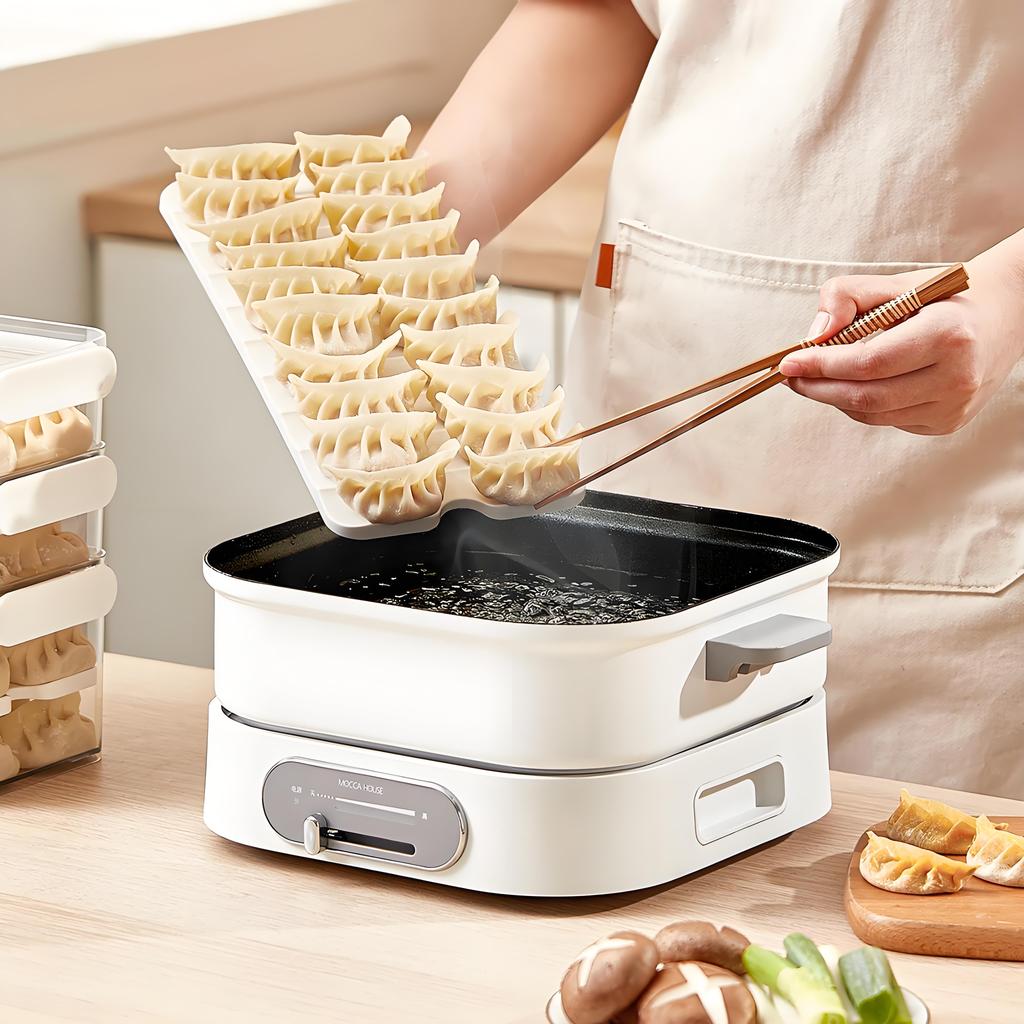 Space-Saving Refrigerator Container Limited Space Organizer Transparent Dumpling Box Single Layer Stackable Large Capacity