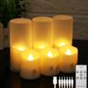 6/12Pack Rechargeable Flameless Candles Flickering LED Tea Light Candles 3D Wick Battery Operated  Electronic Candle Lamp