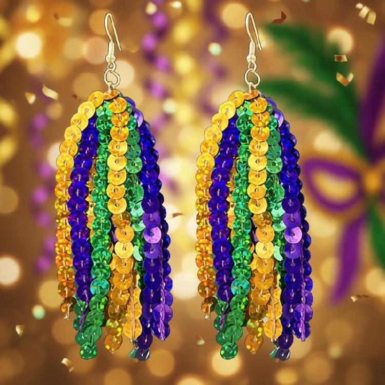 Playful Carnival Earrings With Bright Tassels Accents Comfortable Ear Accessories Jewelry For All Day Wear