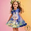 Kuromi New Summer Girls Dress Labubu 3D Printed Fashionable Cartoon Cute Princess Girls Clothes Skirt Party Labubu