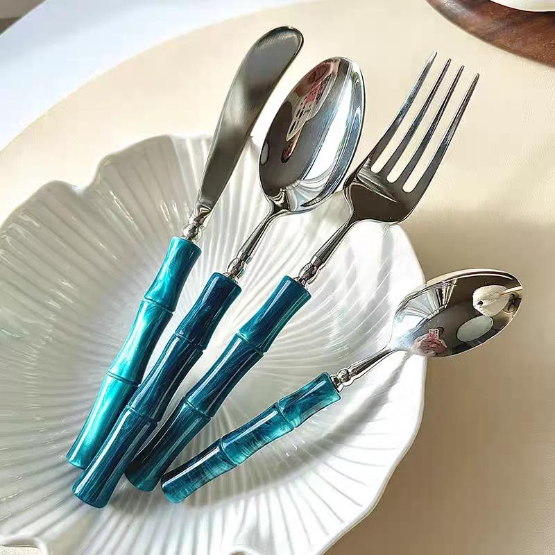 New Resin Cutlery Bamboo Style 18/11