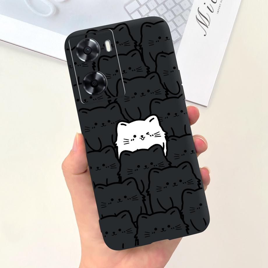 For OPPO A57 4G CPH2387 Case For OPPO A77 5G CPH2339 Soft Silicone Flower Phone Cover For OPPO A77S A57S A57e 2022 Funda TPU Bag