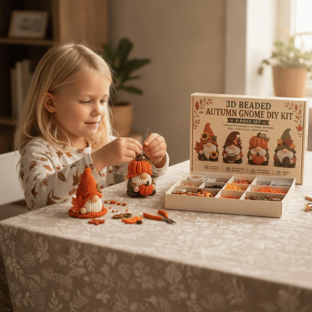 Gjør-det-selv Perlegnom Håndverkssett Plast Håndlaget Håndverkssett Gaver Gnome-pynt Hjemmeinnredning