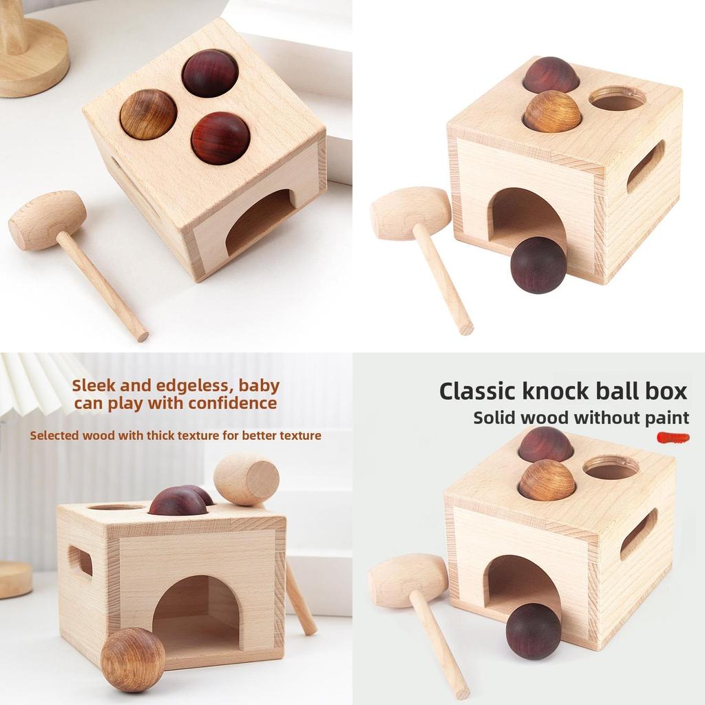Wooden Early Education Toy With Mallet For Toddler Learning And Development
