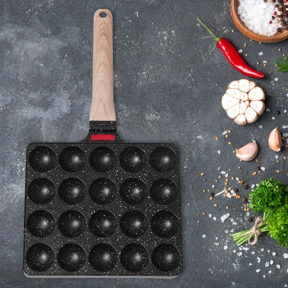 Nonstick Grilling Pan Cooking Plate 20 Holes Takoyaki Maker Takoyaki Grill Pan Plate Cooking Grill Baking Pan for Baking Cooking