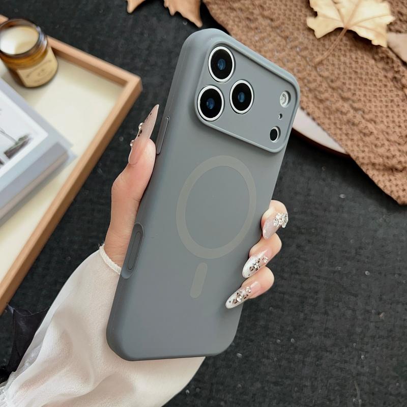 Luxury  Liquid Silicone For Magsafe Case For iPhone 17 Air 16 15 14 13 12 Pro Max Wireless Charging Soft Bumper Cover