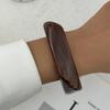Salircon Vintage Unregelmäßig Breit Klobig Harz Acryl Armreif Armbänder Damen Punk Geometrisch Metallarmband Mode Party Schmuck