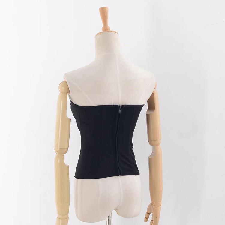 Sommer Europäischer & Amerikanischer Stil Kendall Jenner Fischgrätenkorsett Schlankmachendes Dehnbares Bandeau-Top