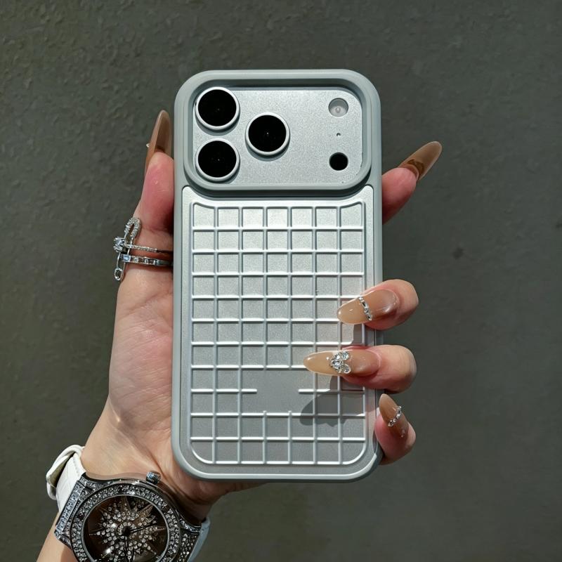 3D Luggage Aluminum Alloy Grid Phone Case for IPhone 18 Pro Max 17 Pro Max for Rimowa Shockproof Anti Scratch Protective Cover