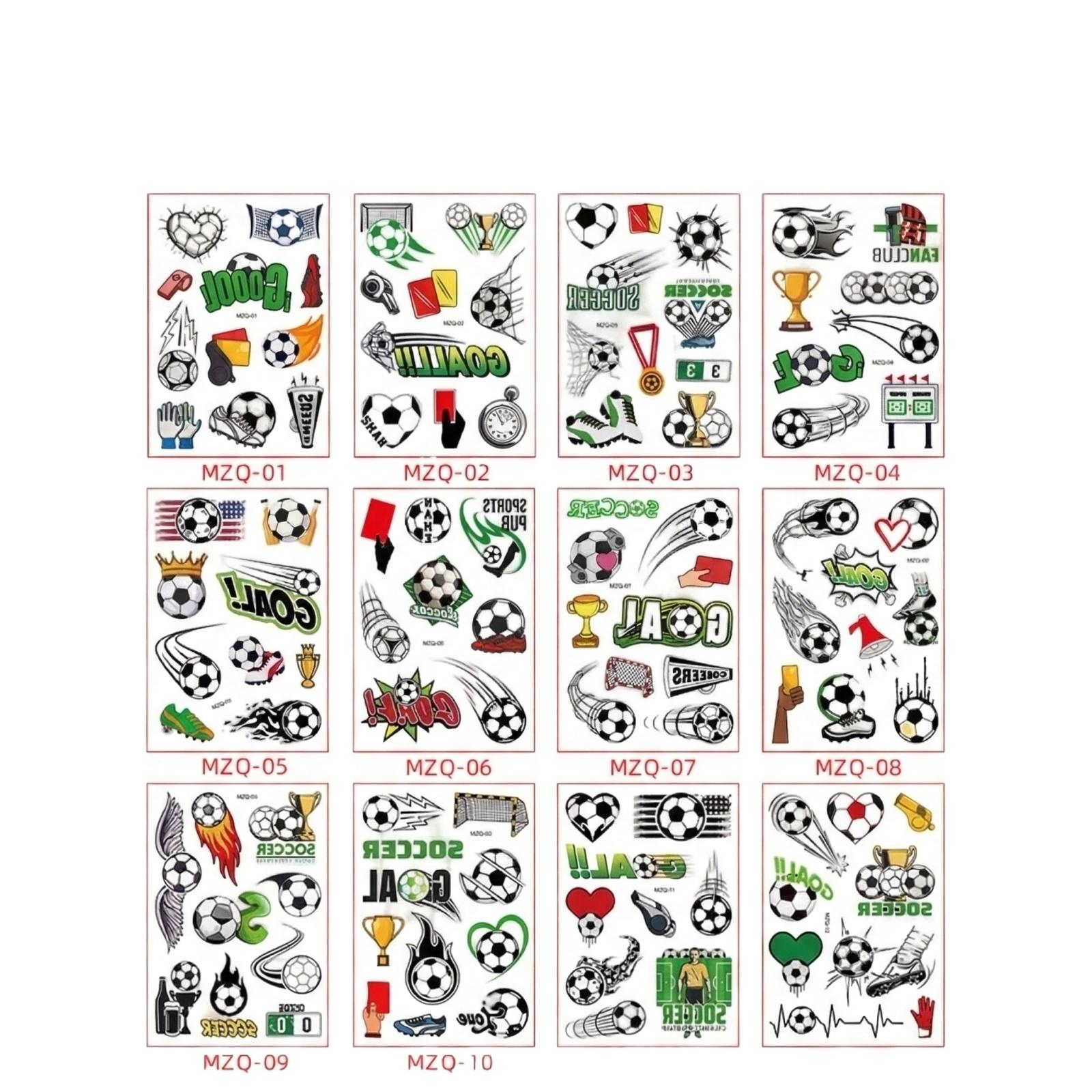 

12 Cartoon Football Series Stickers one size