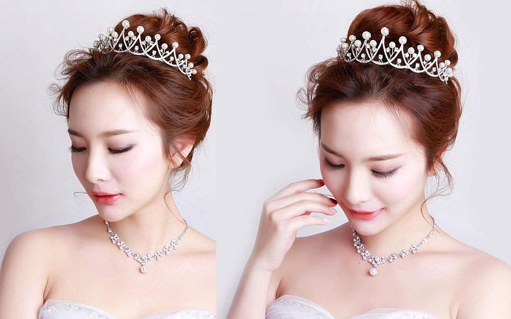 Cemellia Kinder-Krone Blume Tiara Haarschmuck, Formell, Kristall- und Perlen-Haarschmuck, Funkelnd, Perfekt für Hochzeiten, Aufführungen,