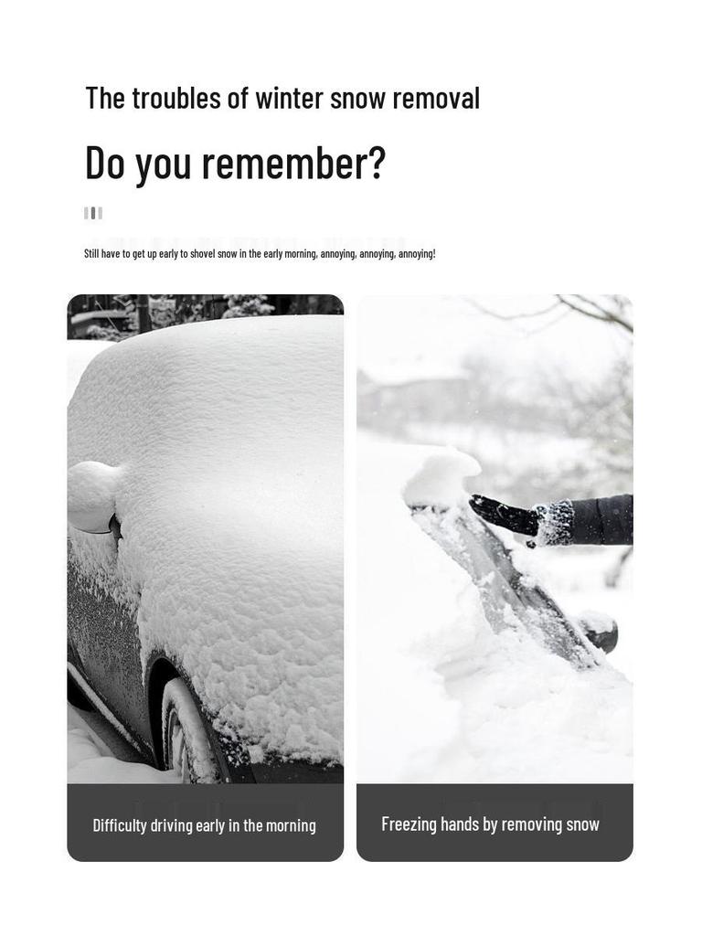 Cute Husky Car Windshield Snow Cover - Anti-Freeze, Anti-Snow, and Sun Protection