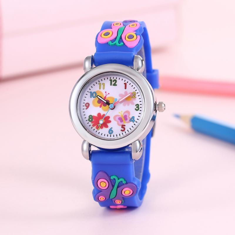 Wasserdichte Cartoon-Quarz-Kinderuhr mit PVC-Armband für Spiel und Schulgebrauch